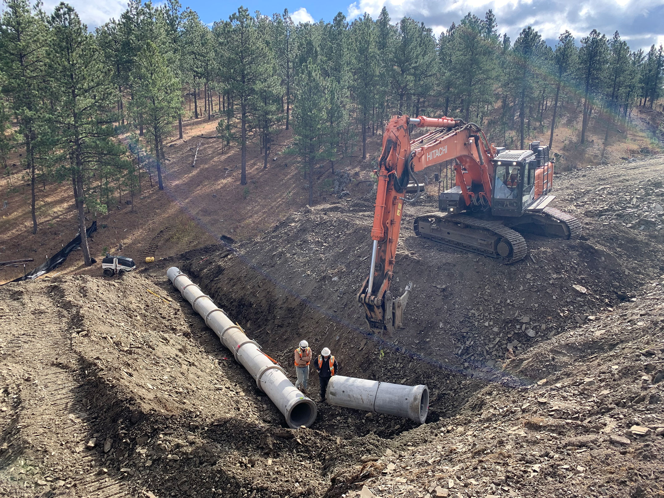 Concrete pipe installation